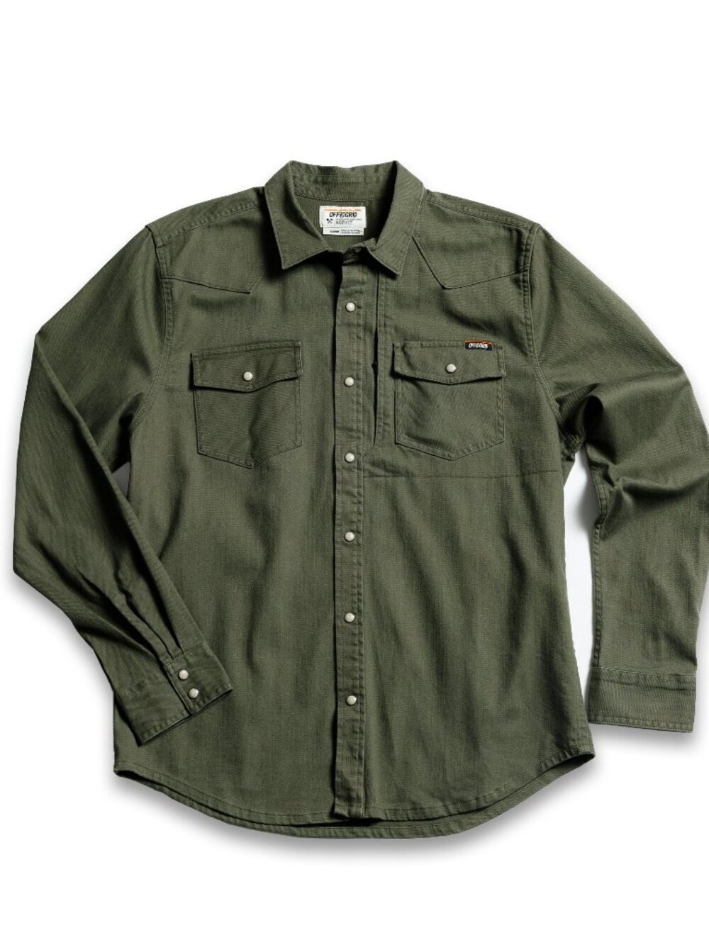 Off The Grid Surplus Earl Denim Shirt - Dusty Olive